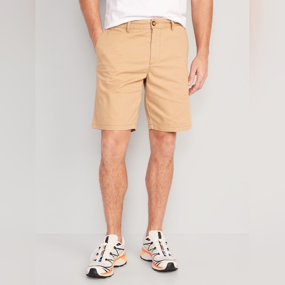 Old Navy #549103 Slim Built-in Flex Rotation Tan Chino Shorts NWT - Picture 1 of 11